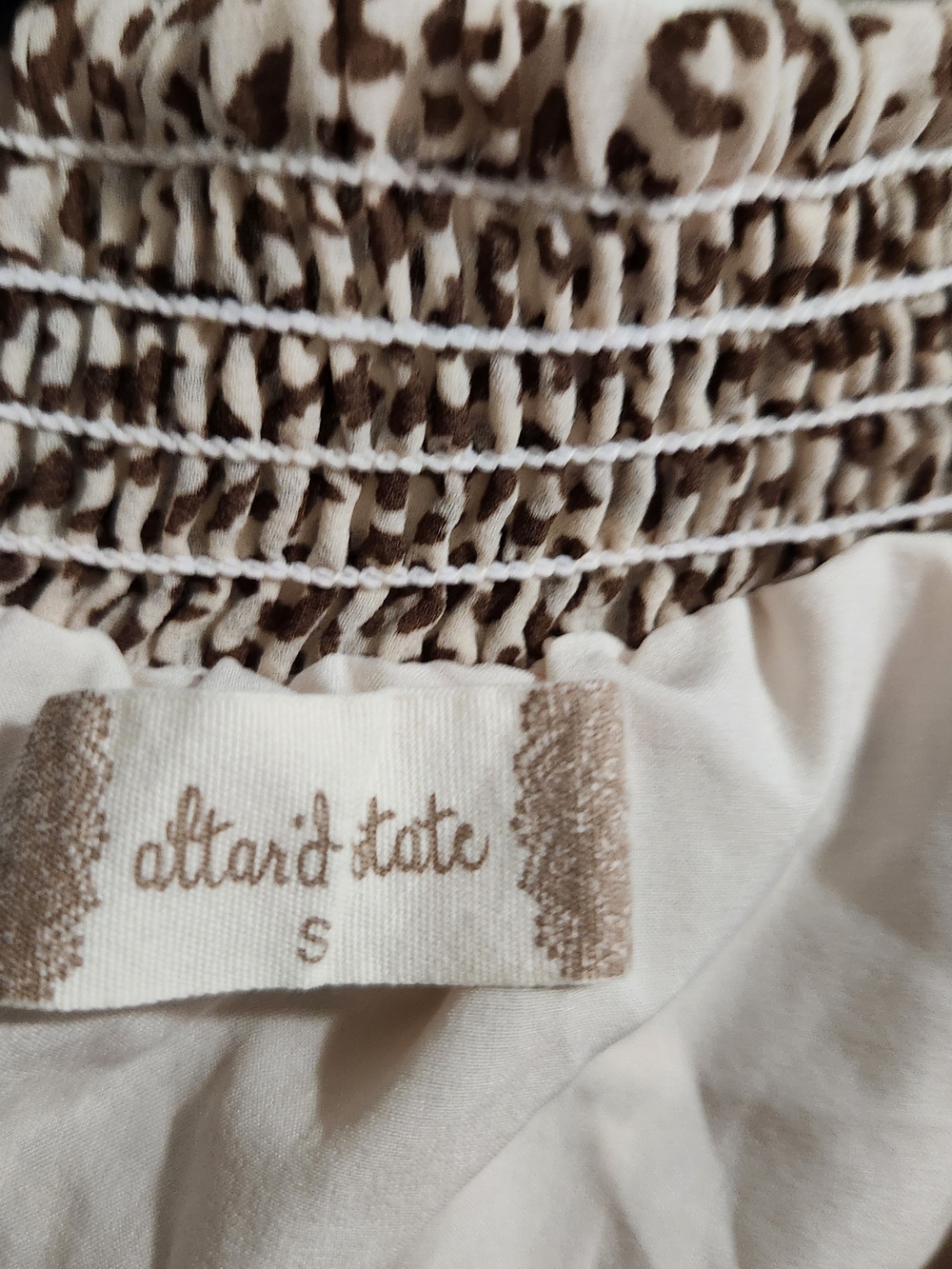 Altar'd State Cream Leopard Ruffle Mini Skirt - Picture 3 of 3